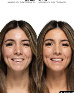 be creative make up diamond dew glow 24 uur hydraterende glowy foundation met medium dekking