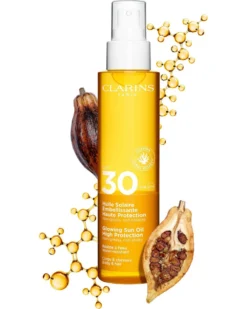clarins sun care body Glowing Sun Oil High Protection SPF 30