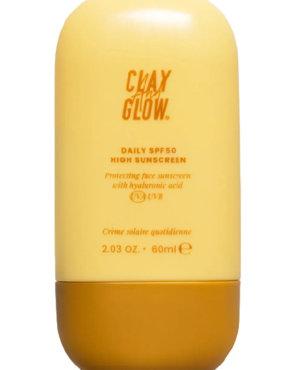 clay and glow daily spf50 high sunscreen Hoge zonnebescherming