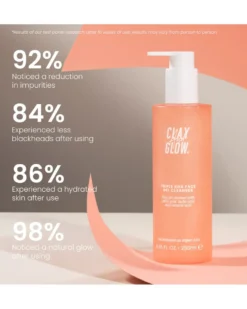 clay and glow triple aha face gel cleanser VERZACHTENDE REINIGINGSGEL