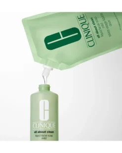 clinique all about clean Navulling Zachte Vloeibare Gezichtszeep – Voor droge tot gemengde huid