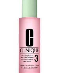 clinique clarifying lotion 3 - twice a day exfoliator EXFOLIËRENDE LOTION - GEMENGDE TOT VETTE HUID - 3-STEP SYSTEM