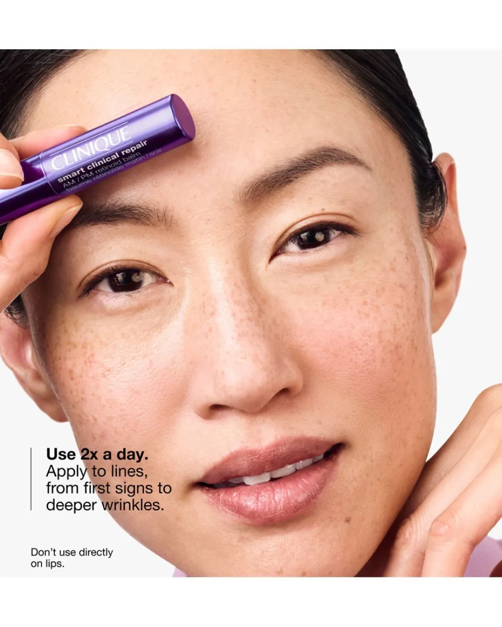 clinique smart clinical repair am/pm retinoid balm Een retinoïde behandeling in stickvorm die fijne lijntjes direct opvult.