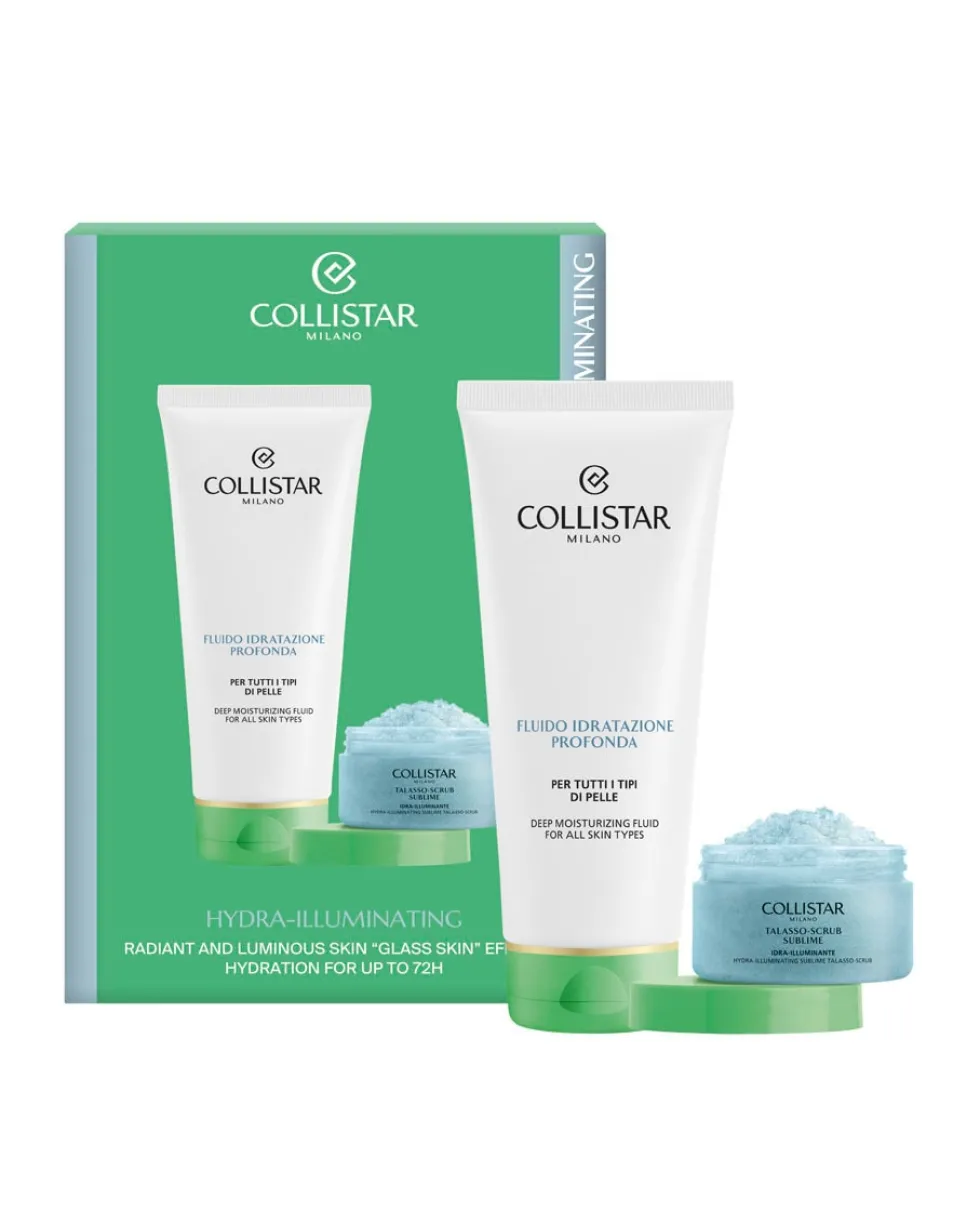 collistar hydra-illuminating Discovery Set 2026 Body - Deep Moisturizing Fluid 200ml + Hydra-Illuminating Sublime Talasso-Scrub 150g