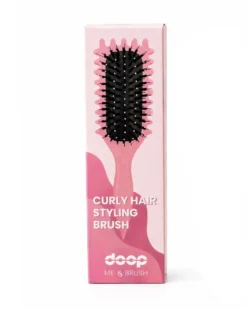 doop me & brush curly hair styling brush roze Luxe haarborstel