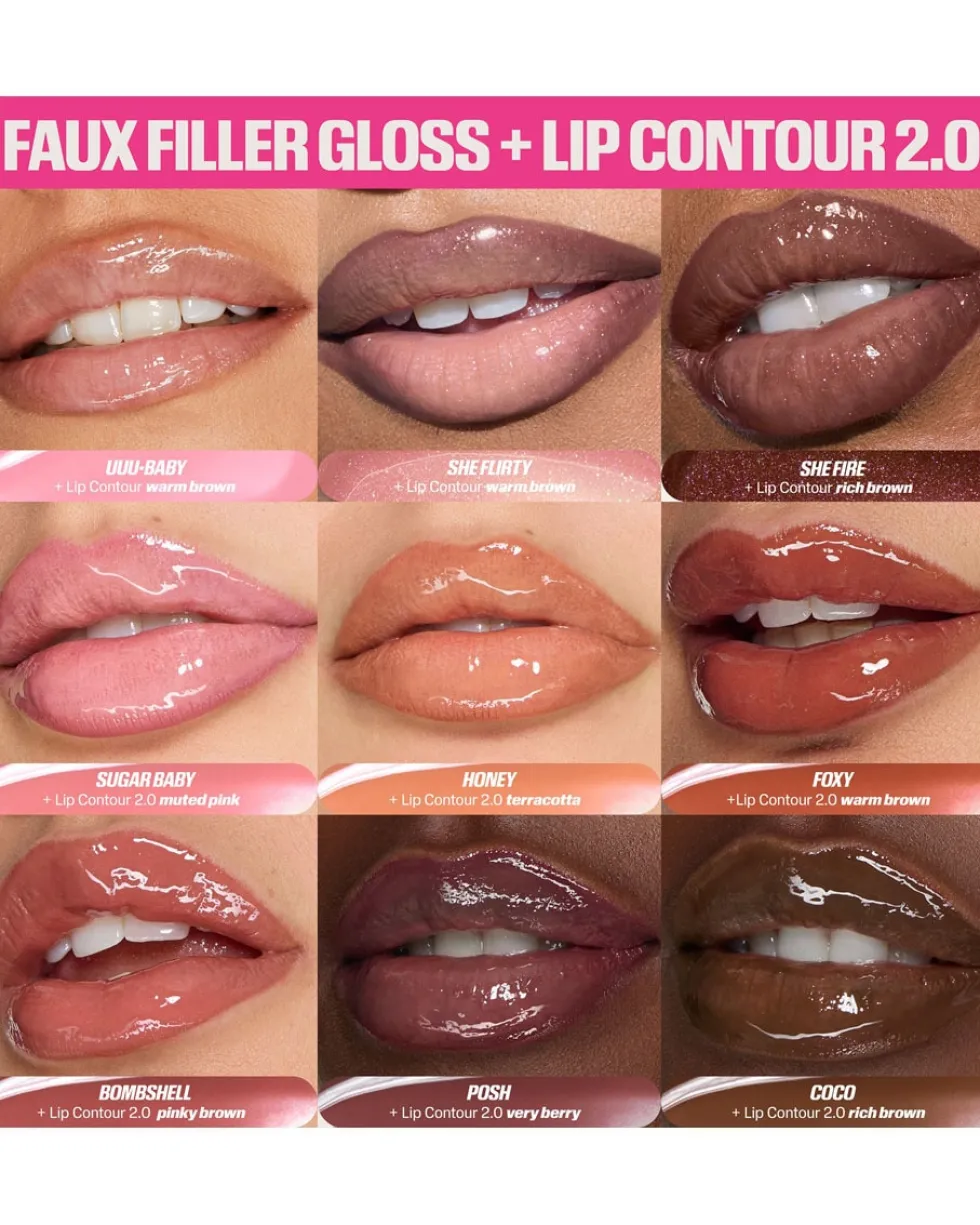 huda beauty faux filler FAUX FILLER LIP GLOSS