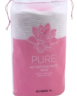 ici paris xl pure OVALE WATTENSCHIJFJES DUO MET ALOÃ‹ VERA 100% KATOEN - 50 PADS