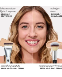 it cosmetics heavenly luxe Undetectable Complexion Spatula Brush Nr 10 - Naadloze Blending