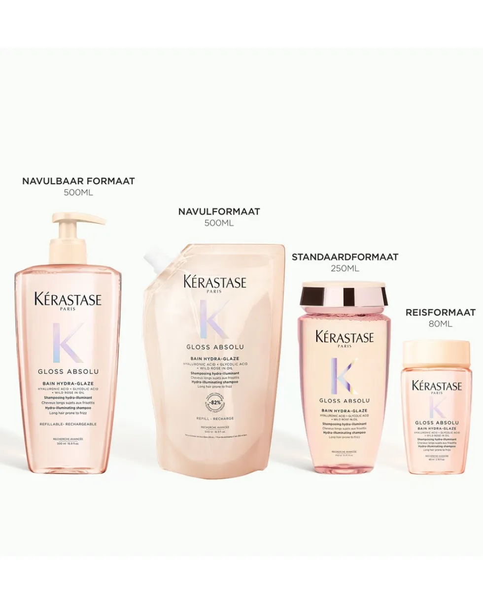 kérastase gloss absolu bain hydra-glaze Anti-frizz shampoo met glanseffect - voor lang, pluizig haar