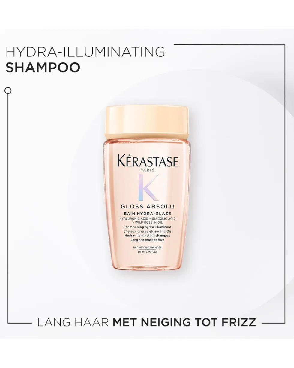 kérastase gloss absolu bain hydra-glaze Anti-frizz shampoo met glanseffect - voor lang, pluizig haar
