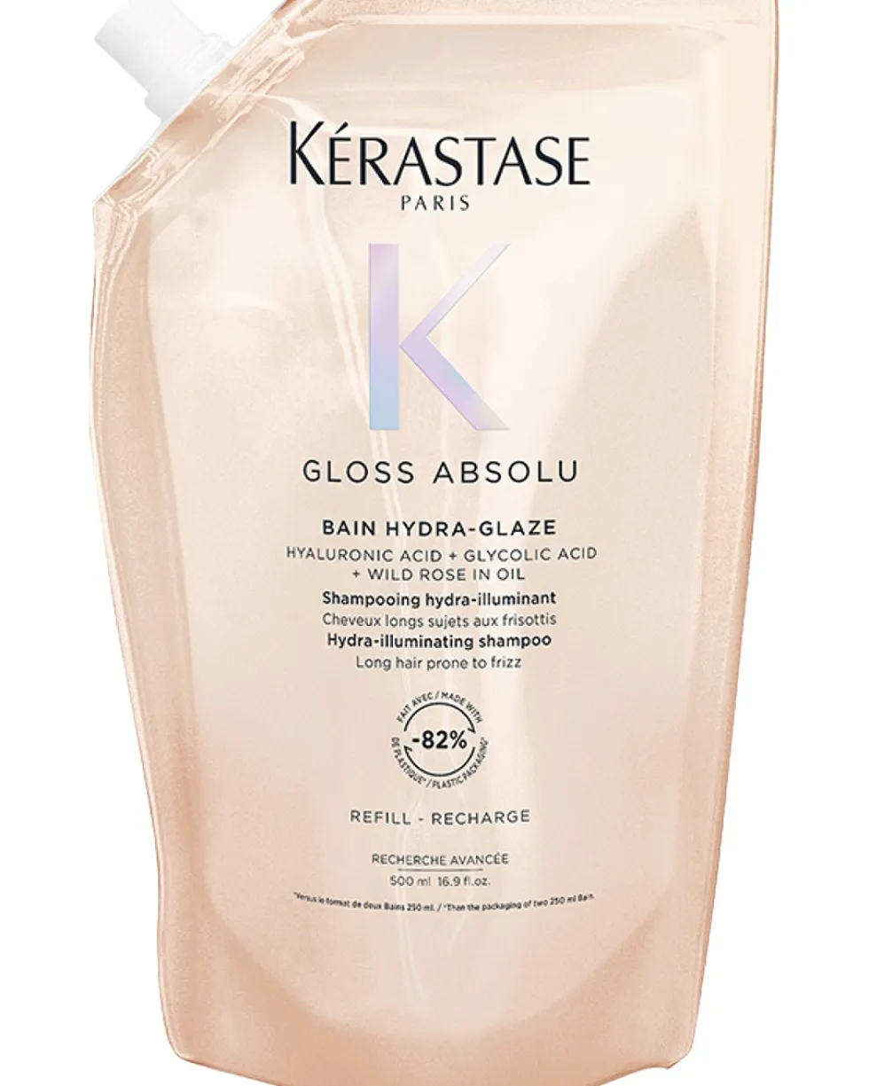 kérastase gloss absolu bain hydra-glaze navulling Anti-frizz shampoo voor lang, pluizig haar