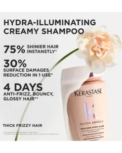 kérastase gloss absolu bain riche crème hydra-glaze navulverpakking Anti-Frizz Shampoo Met Glanseffect - Voor Dik, Pluizig Haar