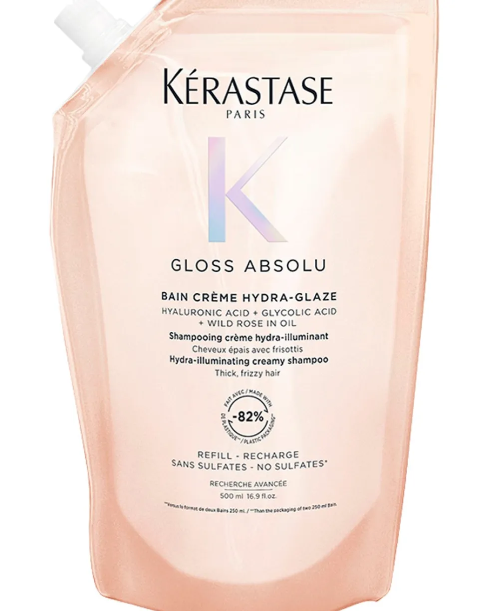 kérastase gloss absolu bain riche crème hydra-glaze navulverpakking Anti-Frizz Shampoo Met Glanseffect - Voor Dik, Pluizig Haar