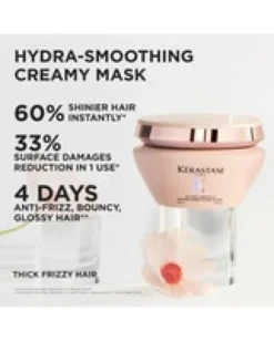 kérastase gloss absolu masque riche crème hydra-glaze Hydraterend Anti-Frizz Haarmasker - Voor Dik, Pluizig Haar