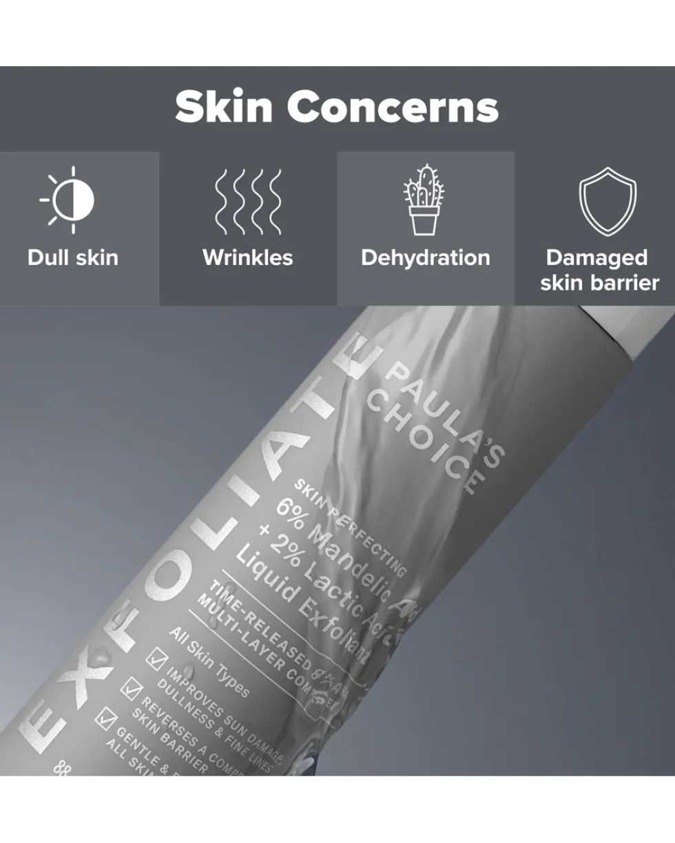 paula's choice skin perfecting SKIN PERFECTING 6% Mandelic Acid + 2% Lactic Acid AHA Liquid Exfoliant