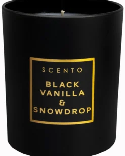 scento black vanilla & snowdrop Kleine Kaars