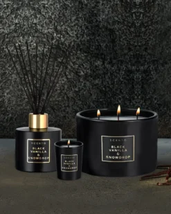 scento black vanilla & snowdrop XL CANDLE