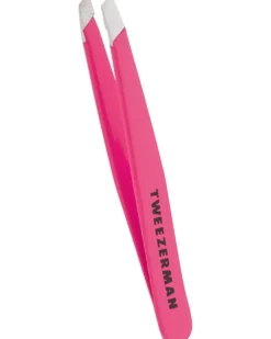 tweezerman mini slant tweezer NEON PINK